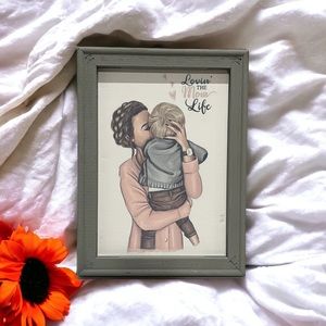 Handmade Sublimation Reverse Canvas - "Lovin' the Mom Life"